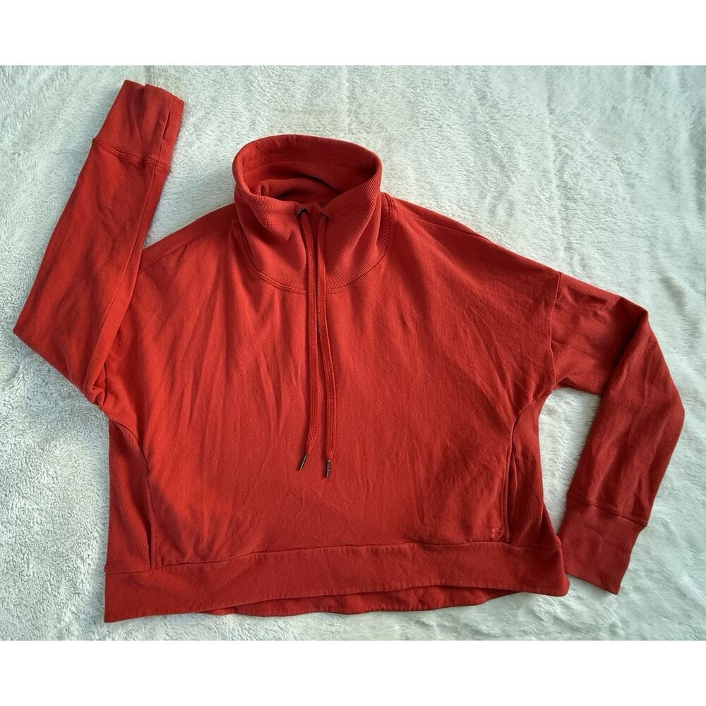 Sweaty Betty London Red Long Sleeve Pullover Sweatshirt Women's Size Large
